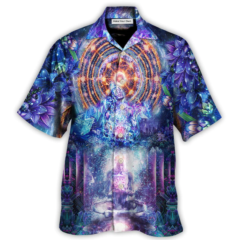 Yoga Feel Free Hawaiian Shirt All Over Print Detail For Tropical Vacations