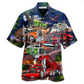 Truck Proud American Trucker Eagle Hawaiian Shirt Design View For Casual Summer Styling