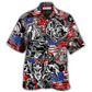 Wolf Norse Warrior Independence Day Odin Hawaiian Shirt For Vacation Days And Relaxed Coastal Outings