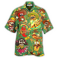 Folk Funny Food Culture Hawaiian Shirt Pattern Detail For Vacation Travel And Daily Wear