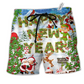 Christmas Snow Beach Shorts For Holiday Cruises And Lightweight Summer Style