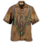 Bohemian Vintage Peace Hawaiian Shirt Pattern Detail For Vacation Travel And Daily Wear