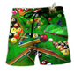 Billiard Is My Life My Love Green Hawaiian Print Beach Shorts For Beach Days And Outdoor Activities