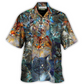 Colorful Cat Glass Hawaiian Shirt Design Detail For Sunny Adventures And Casual Wear