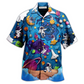 Spaceship Galaxy Hawaiian Shirt Design Detail For Sunny Adventures And Casual Wear