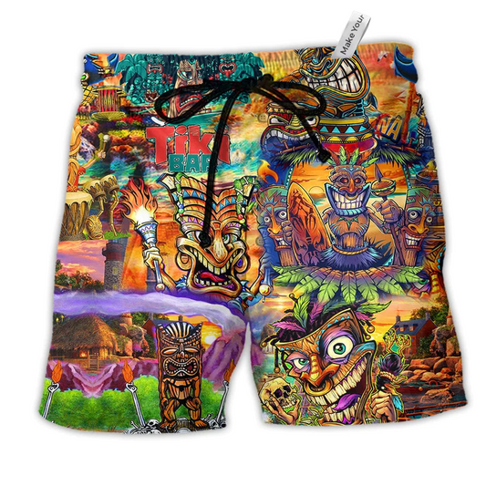 Tiki May The Aloha Spirits Follow You Home Beach Shorts For Beach Days And Coastal Travel