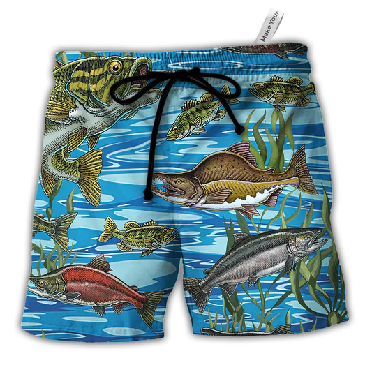Fishing Fish Beach Shorts For Holiday Cruises And Thoughtful Gift Giving