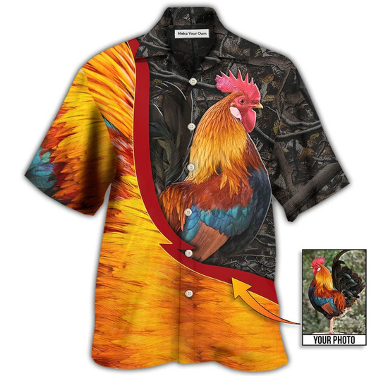 Chicken Rooster Beautiful Custom Photo Hawaiian Shirt For Beach Parties And Weekend Getaways
