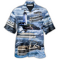 Boat Pontoon Lighthouse Hawaiian Shirt For Poolside Relaxation And Sunny Getaways