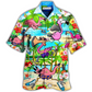 Flamingo Running Flamingoes Hawaiian Shirt Artwork View For Coastal Escapes And Resort Style