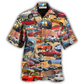 Classic Historic Car Utah Roadster Club Highway Hawaiian Shirt Pattern Detail For Summer Holidays And Outdoor Fun