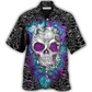 Floral Skull Butterfly Lighting Hawaiian Shirt Design Detail For Sunny Adventures And Casual Wear