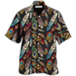Tribal Feather Pattern Hawaiian Shirt For Summer Events Coastal Travel And Comfortable Styling