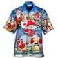Christmas Santa Hawaiian Shirt Artwork View For Casual Outings