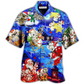 Festive Koala Christmas Fun Hawaiian Shirt Pattern Detail For Summer Holidays And Outdoor Fun