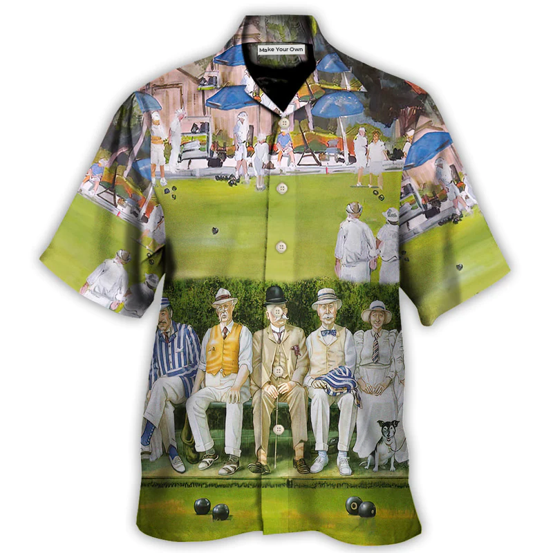 Lawn Bowling Family Hawaiian Shirt Resort Outfit View For Summer Travel