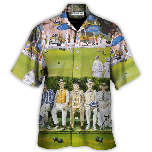 Lawn Bowling Family Hawaiian Shirt Resort Outfit View For Summer Travel