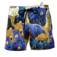 Bear Love Animals Love Life Hawaiian Print Beach Shorts For Animal Lover Vacation Wear