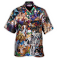 Dog Cat Yarn Together Hawaiian Shirt Graphic Artwork Detail For Coastal Travel
