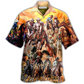 Cowboy Hawaiian Shirt Pattern Detail For Vacation Travel And Daily Wear