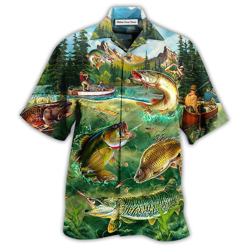 Fishing Special Beautiful Hawaiian Shirt Design Detail For Sunny Adventures And Casual Wear