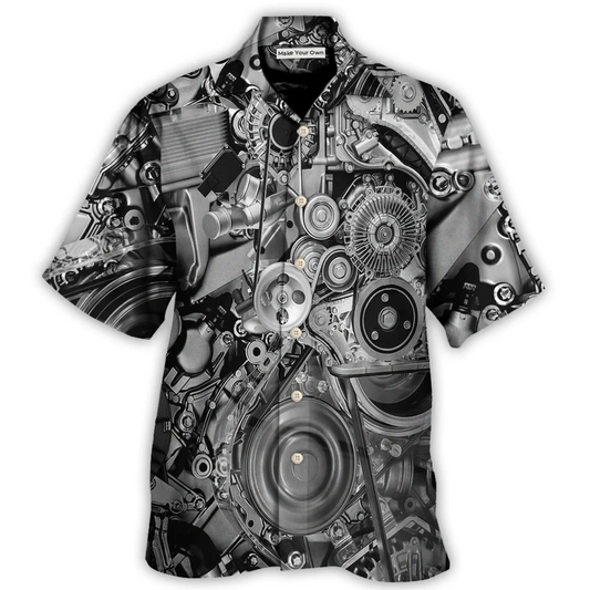 Engine Car Hawaiian Shirt Tropical Styling View For Island Holidays