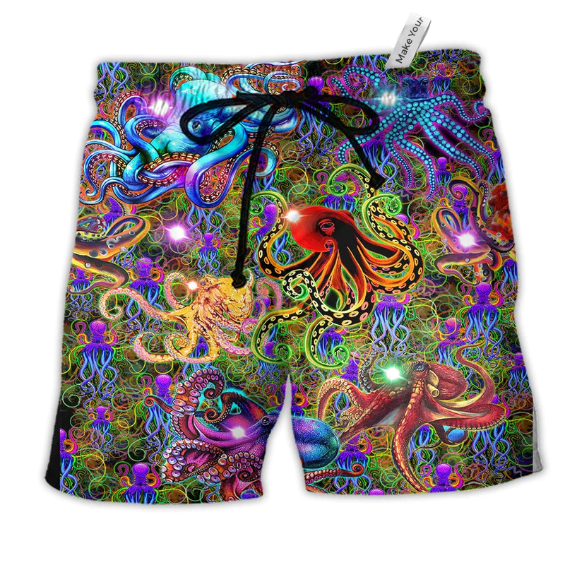 Octopus Life Is Better With An Octopus Full Beach Shorts For Beach Days And Coastal Travel