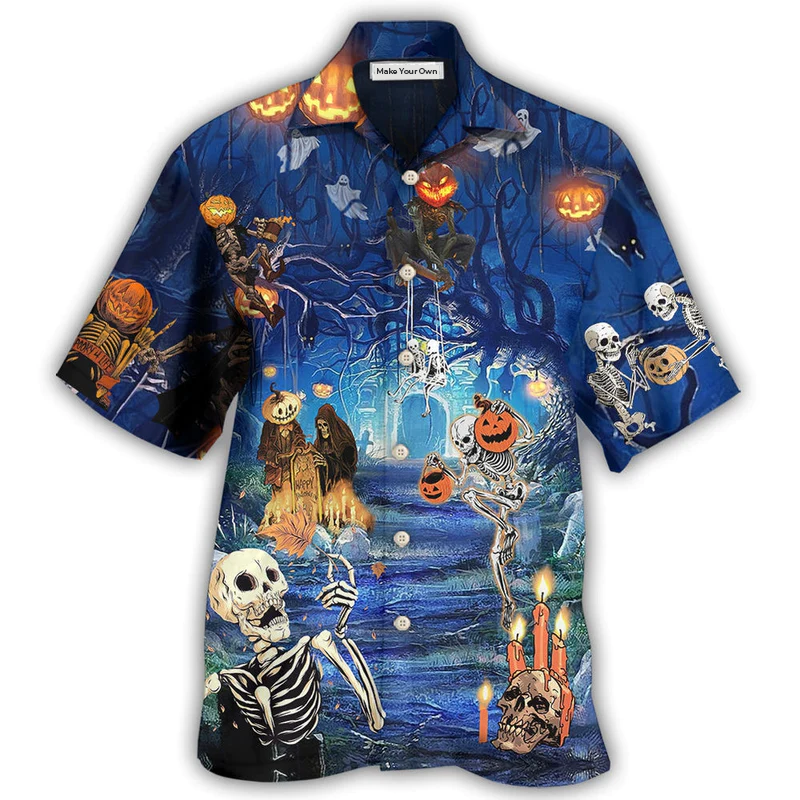 Halloween Already Dead Hawaiian Shirt Pattern View For Lightweight Everyday Style
