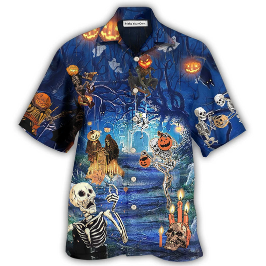 Halloween Already Dead Hawaiian Shirt Pattern View For Lightweight Everyday Style