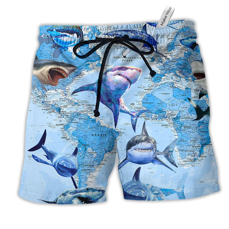 Shark The Great White Sharks World Hawaiian Beach Shorts For Seaside Summer Adventures