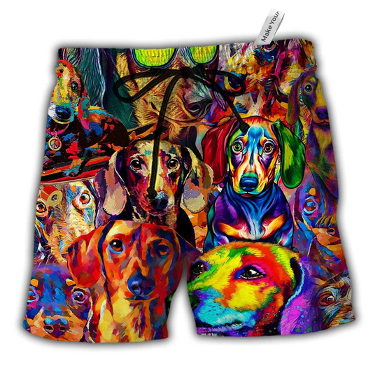 Dachshund Dogs Is Better With A Dachshund Beach Shorts For Outdoor Activities And Vacation Styling