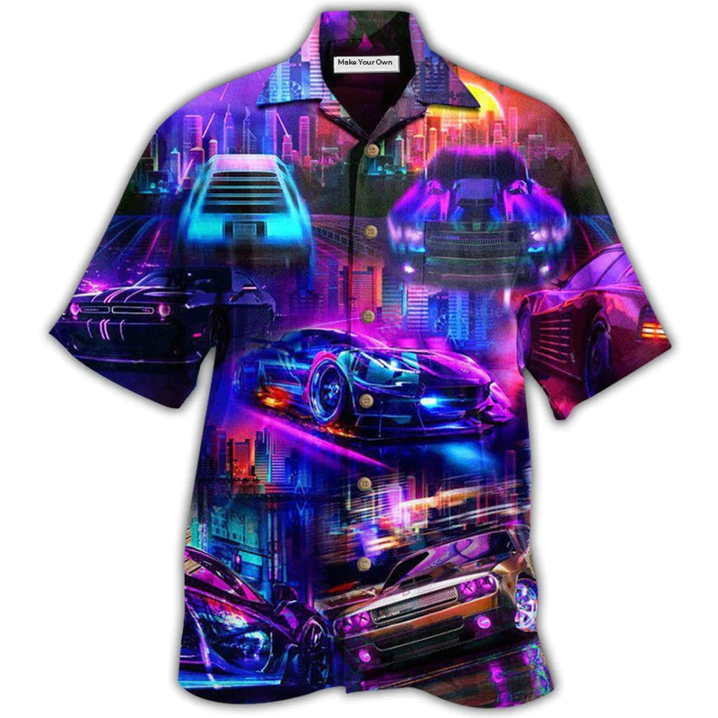 Classic Car Hawaiian Shirt For Summer Travel Coastal Events And Thoughtful Gift Giving