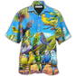 Parrot And Budgie Hawaiian Shirt For Resort Getaways Summer Adventures And Casual Gifting