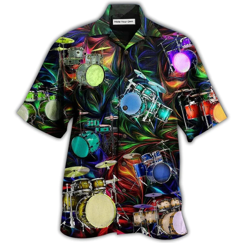 Drum Amazing Music Hawaiian Shirt For Summer Vacation And Beach Travel