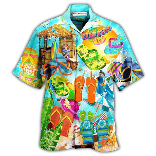 Summer Flip Flops Hawaiian Shirt For Warm Weather Adventures Parties And Daily Comfort