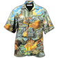 Vintage Earth Science Hawaiian Shirt For Summer Vacation Beach Travel And Casual Wear
