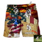 Beagle America Sunset Style Hawaiian Print Beach Shorts For Warm Weather Holiday Style