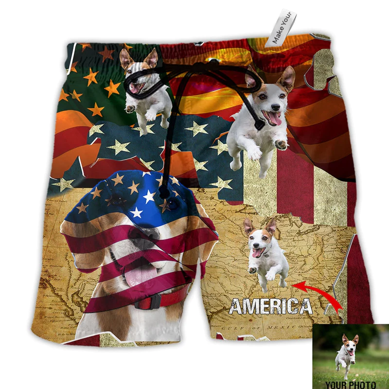 Beagle America Sunset Style Hawaiian Print Beach Shorts For Warm Weather Holiday Style