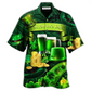 Happy Irish Saint Patrick's Day March Hawaiian Shirt For Vacation Days And Relaxed Coastal Outings