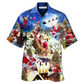 Christmas Rooftop Santa's Busiest Night Reindeer Hawaiian Shirt For Coastal Adventures And Warm Weather Wear