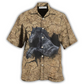 Black Horse Darkness Hawaiian Shirt For Summer Events And Casual Outdoor Wear