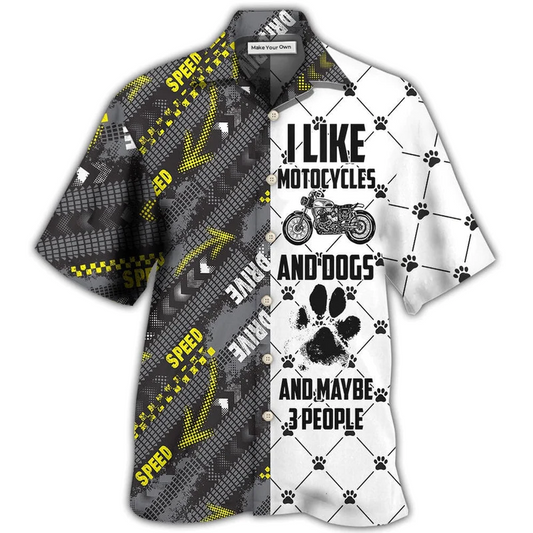 Motorcycles Motocycles Dogs Hawaiian Shirt Design View For Resort Travel And Thoughtful Gifting