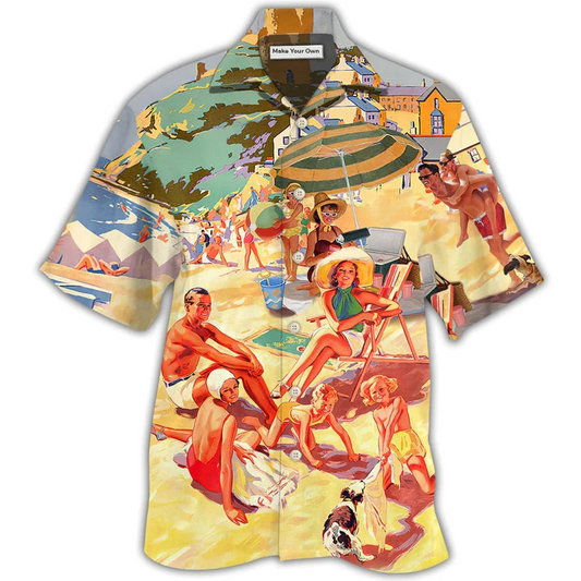 Funny Vacation Family Summer Hawaiian Shirt Pattern Detail For Summer Holidays And Outdoor Fun