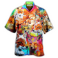 Artistic Fox Hawaiian Shirt For Tropical Travel Beach Gatherings And Comfortable Wear