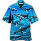 Blue Whale Ocean Hawaiian Shirt Pattern View For Lightweight Everyday Style