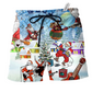Christmas Santa Music Guitar Beach Shorts For Oceanfront Escapes And Versatile Outdoor Wear