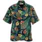 Tropical Island Tiki Hawaiian Shirt For Summer Vacation Beach Travel And Casual Wear