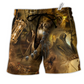 Skull Go To Hell Skull Vintage Hawaiian Print Beach Shorts For Fantasy Fan Beach Days