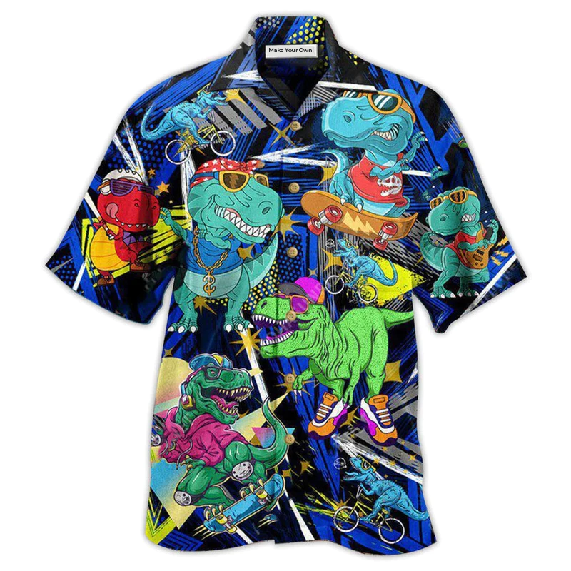 Dinosaur Hear Hawaiian Shirt For Poolside Relaxation And Sunny Getaways
