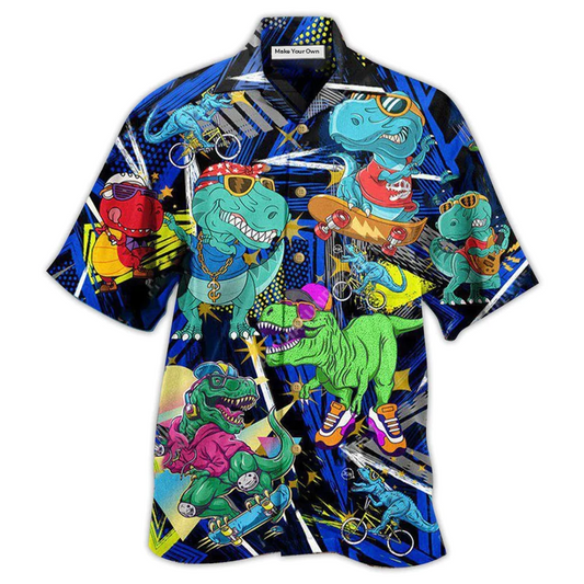 Dinosaur Hear Hawaiian Shirt For Poolside Relaxation And Sunny Getaways
